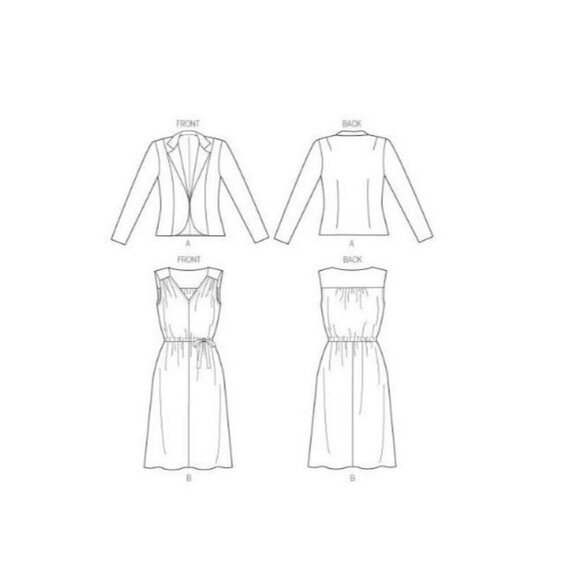 Butterick See and Sew Sewing Pattern 5975 Dress Jacket Misses Size 6-22 - Picture 2 of 2